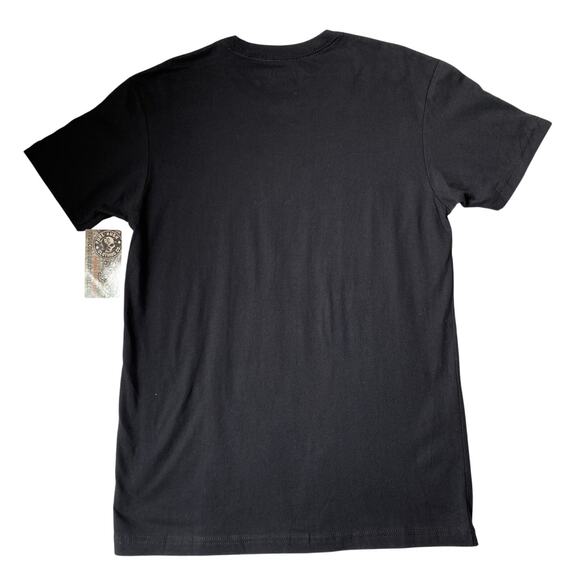 Rush Couture Rhinestone Skull Men Tee Bling T-shirt Size M Black Grunge Goth NWT - Picture 4 of 8